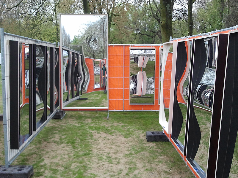 Smile Mirror Labyrinths are announced at events. We rent and sell them!