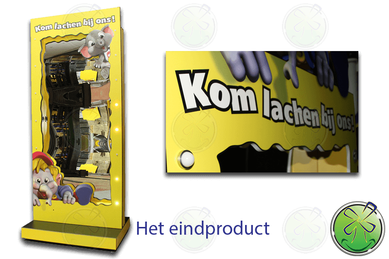 Maatwerk lachspiegels voor Intertoys, nog steeds een project waar wij uitermate trots op zijn.